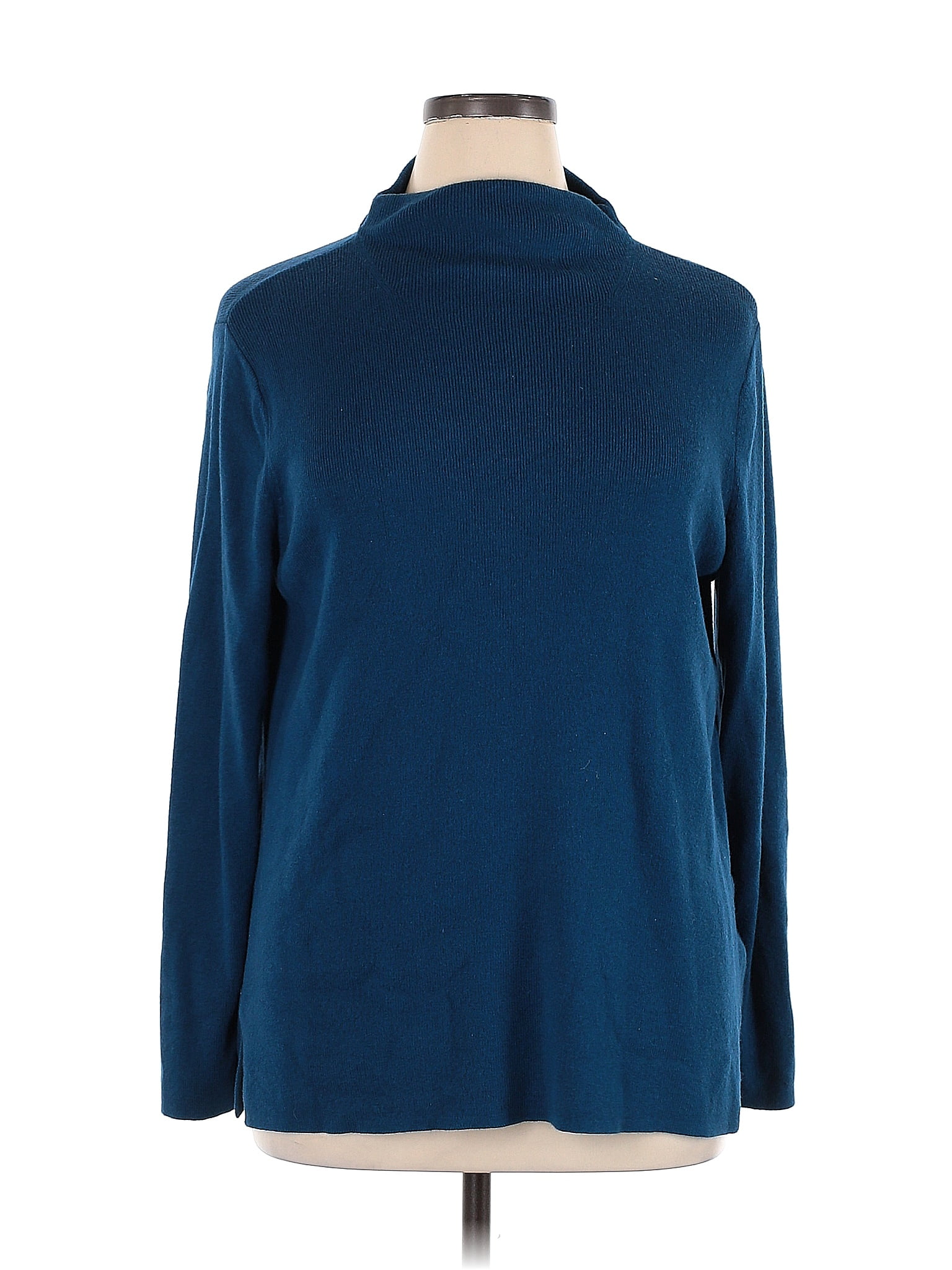 Jjill J.jill Buttoned-shoulder Pullover Sweater In Dark Cobalt