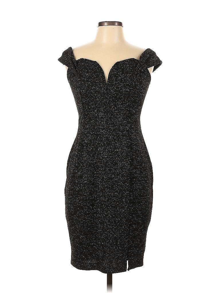 Robe Noire Label Lab Taille 6 (convient Aussi Taille 8) - Style A-Line Mi-longue, Sans Manches, Occasion Très Bon état