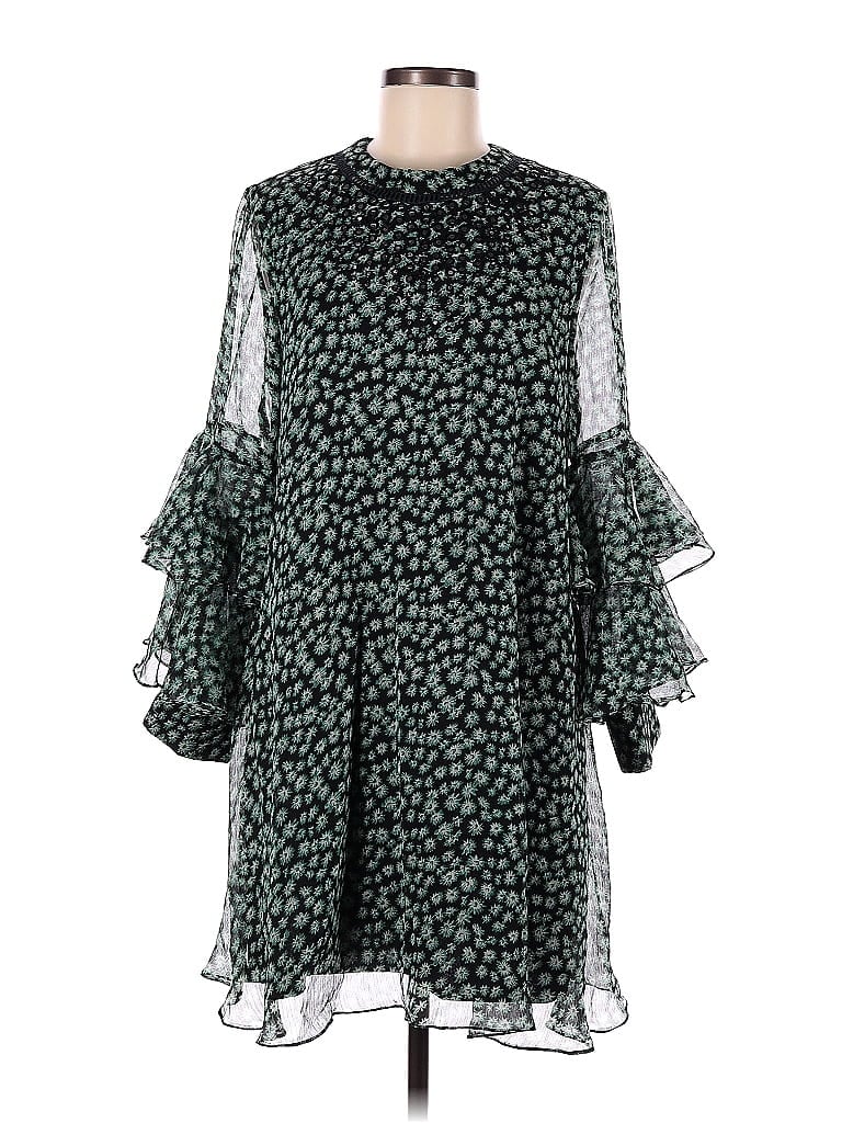 Ranna Gill 100% Polyester Animal Print Leopard Print Green Cocktail Dress Size M - photo 1