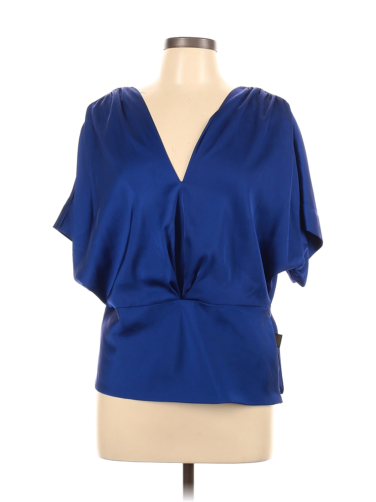 Cynthia Steffe Sapphire Blue 3 4 Sleeve Blouse Size L 83 Off Thredup