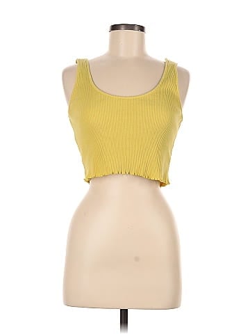 Wild Fable Solid Yellow Tank Top Size M - 43% off