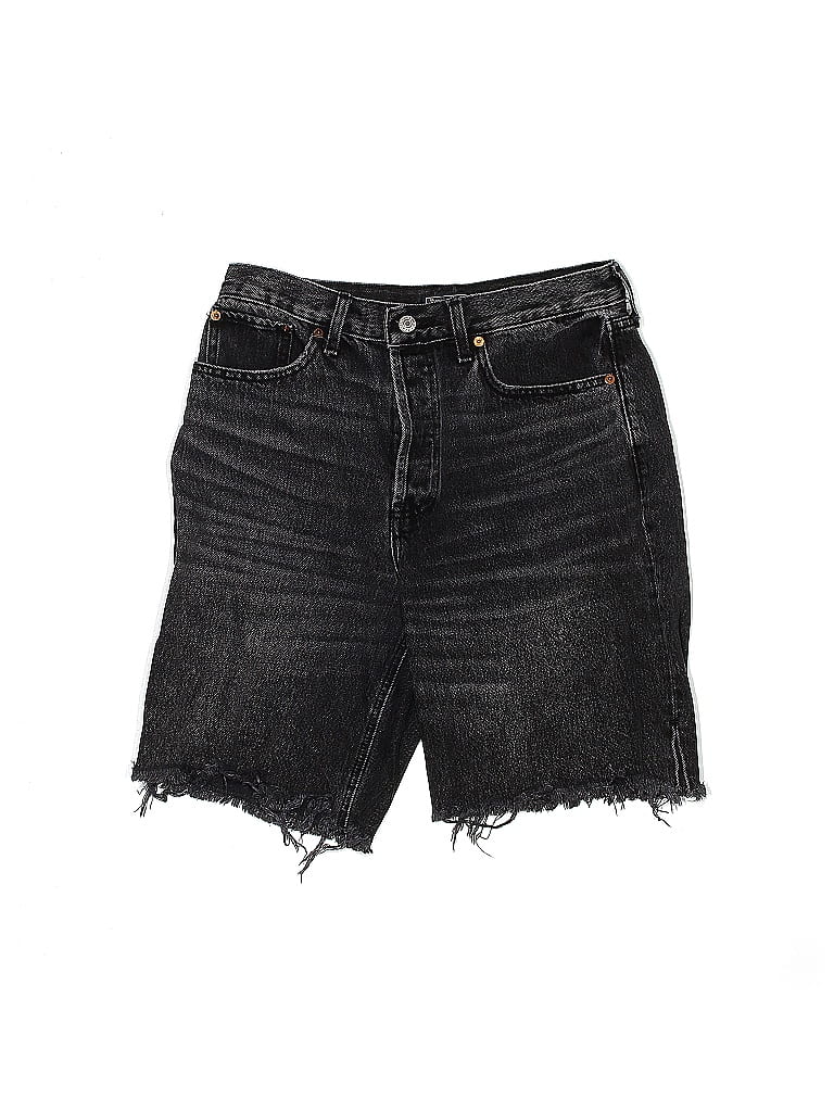Abercrombie & Fitch 100% Cotton Black Denim Shorts Size 8 - photo 1