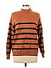 Kirundo Stripes Brown Turtleneck Sweater Size L - photo 1