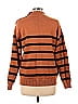 Kirundo Stripes Brown Turtleneck Sweater Size L - photo 2