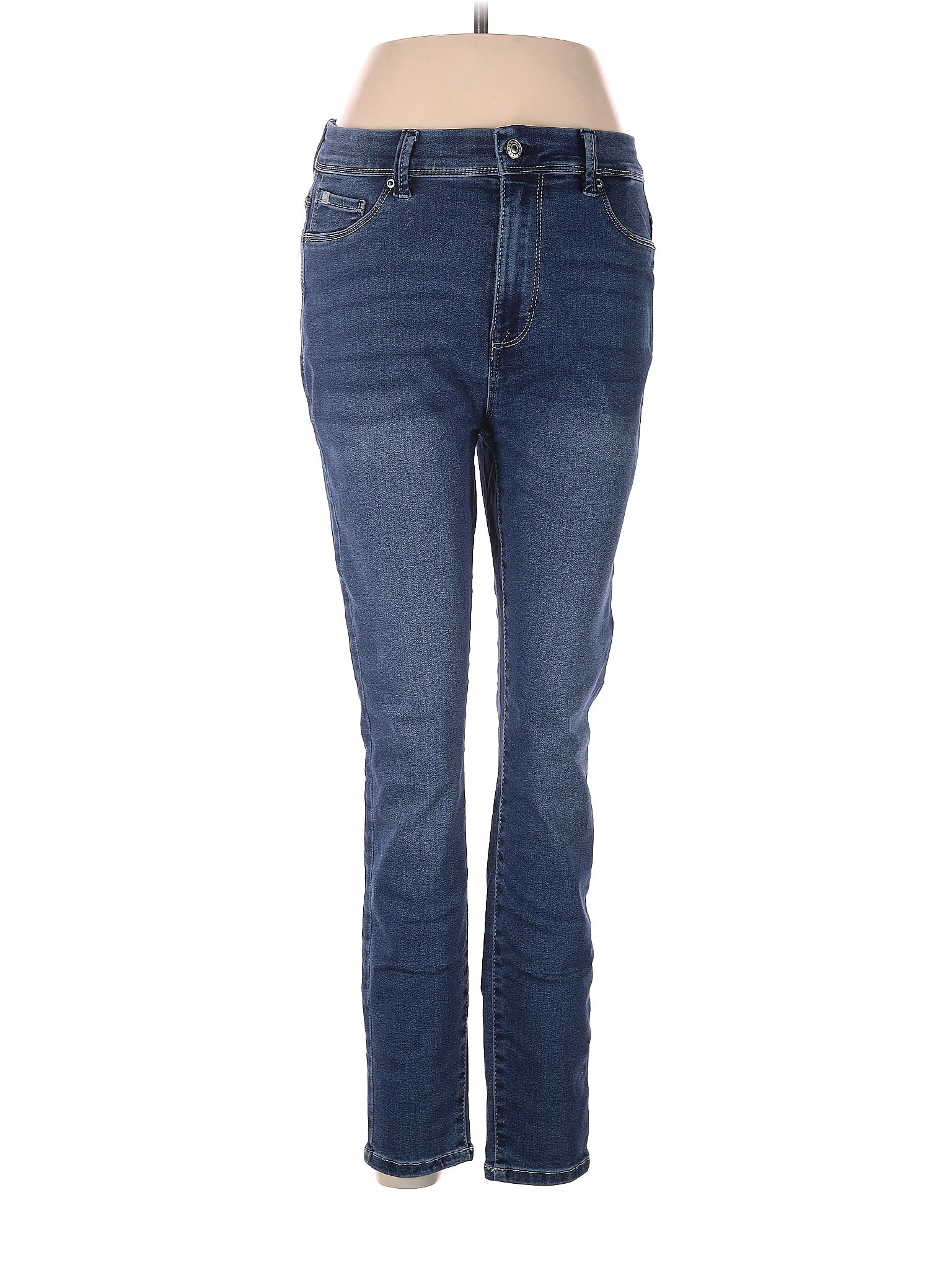 Curve Appeal Solid Blue Jeans Size 8 71 off ThredUp