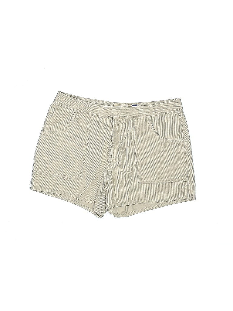 Gap 100% Cotton Jacquard Solid Tortoise Acid Wash Print Chevron-herringbone Brocade Tan Shorts Size 14 - photo 1