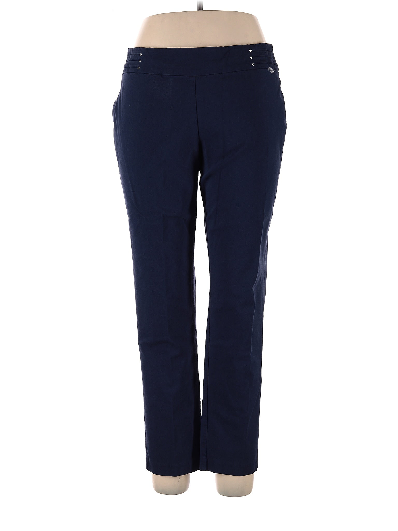 JM Collection Solid Navy Blue Dress Pants Size 16 - 54% off