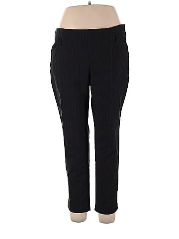Simply Vera Vera Wang Solid Black Dress Pants Size L - 56% off
