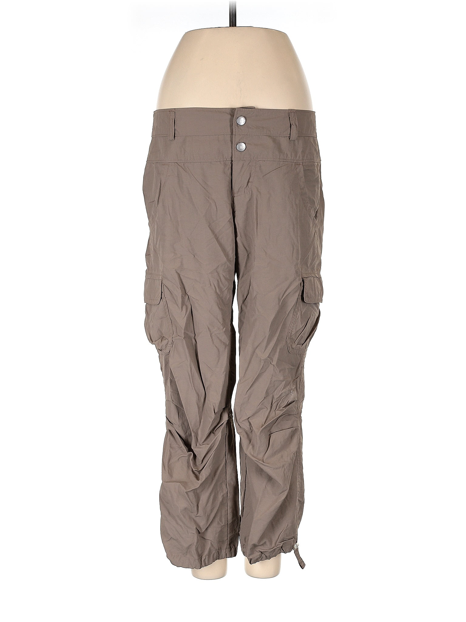 lucy 100 Nylon Solid Brown Cargo Pants Size 2 69 off ThredUp