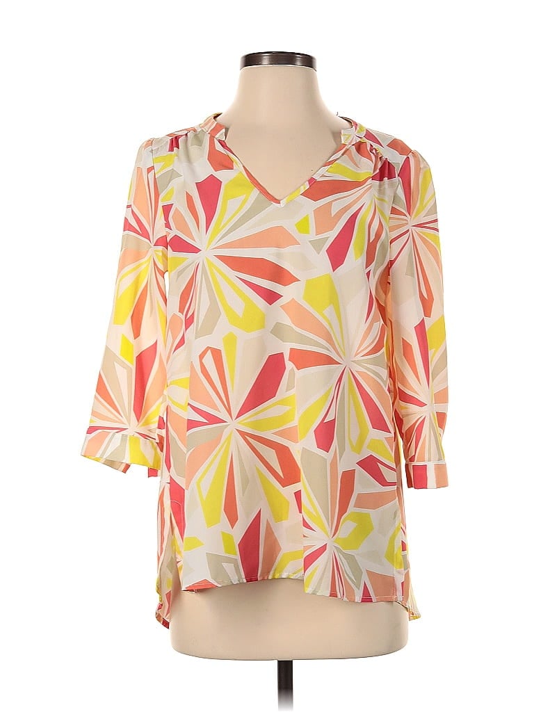 Pre-owned Hutch 3/4 Sleeve Blouse In Orange