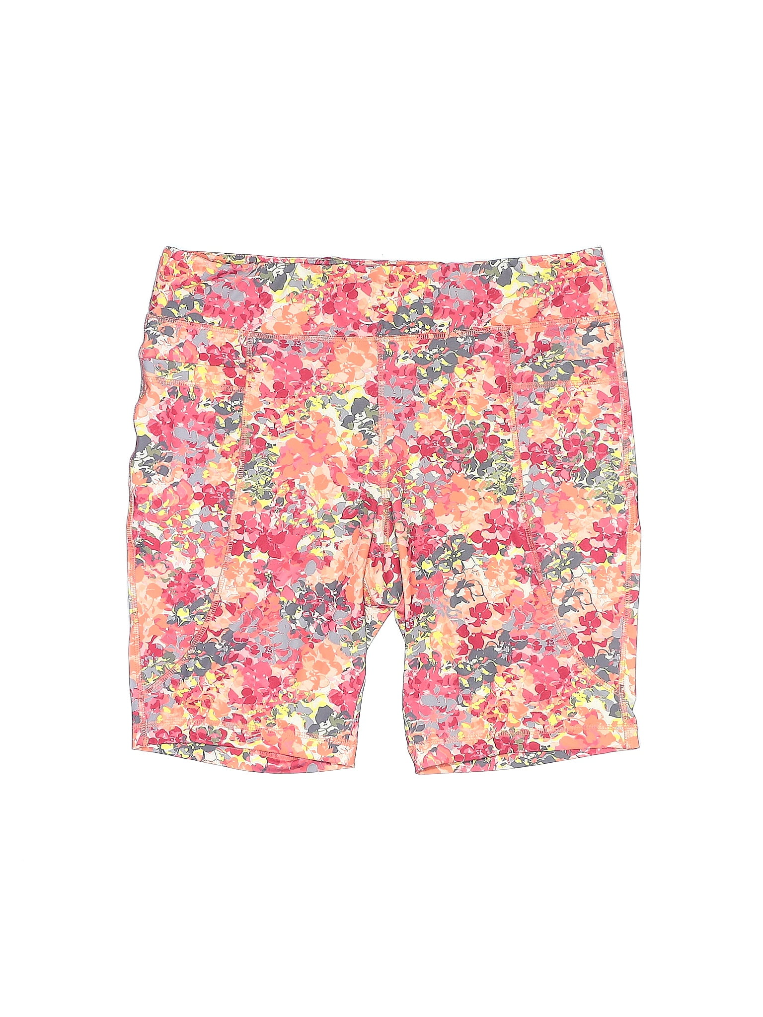 Live Well Active Floral Multi Color Pink Athletic Shorts Size 18 20