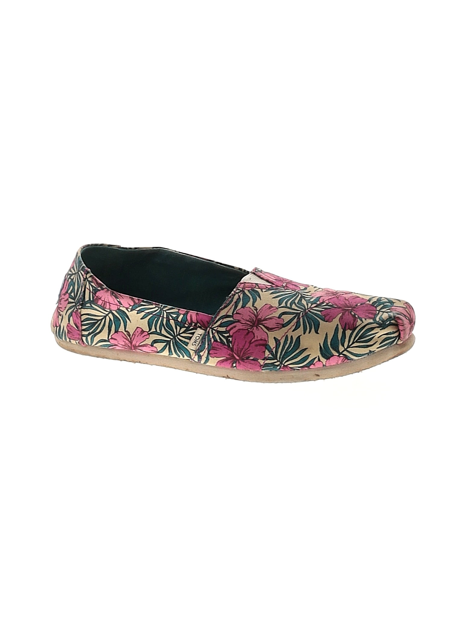 TOMS Floral Multi Color Pink Flats Size 6 1/2 - 53% off | ThredUp