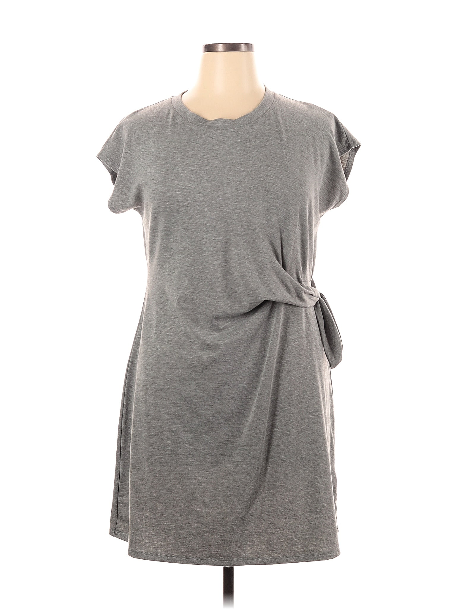 Cable And Gauge Solid Gray Casual Dress Size Xl 50 Off Thredup