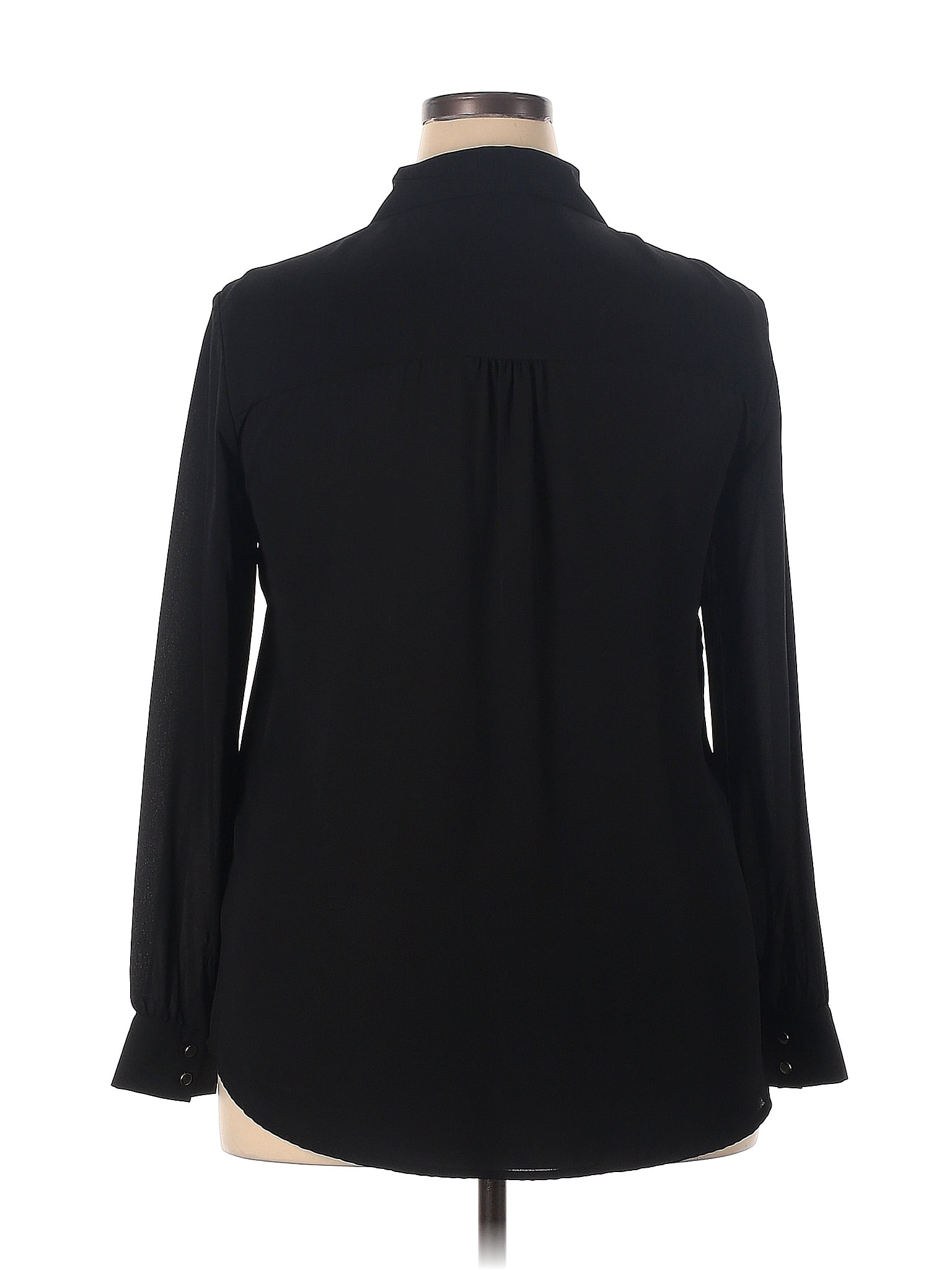 Piazza Italia Women's Black Long Sleeve Striped Sweatshirt Size L