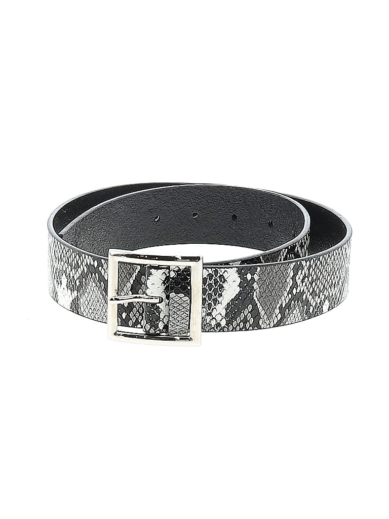 Halogen 100% Leather Snake Print Silver Leather Belt Size XS - photo 1