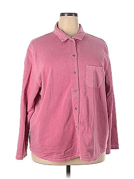 Hot Cotton Long Sleeve Button-Down Shirt (view 1)