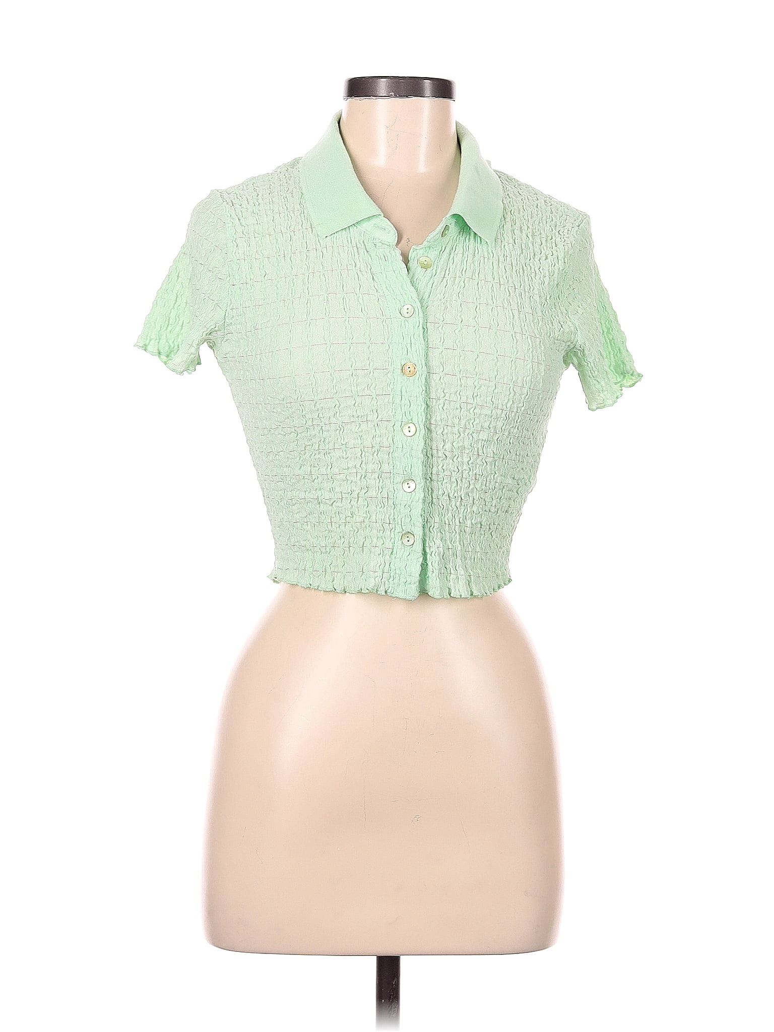 Urban Outfitters Green Short Sleeve Blouse Size M - 62% off | ThredUp