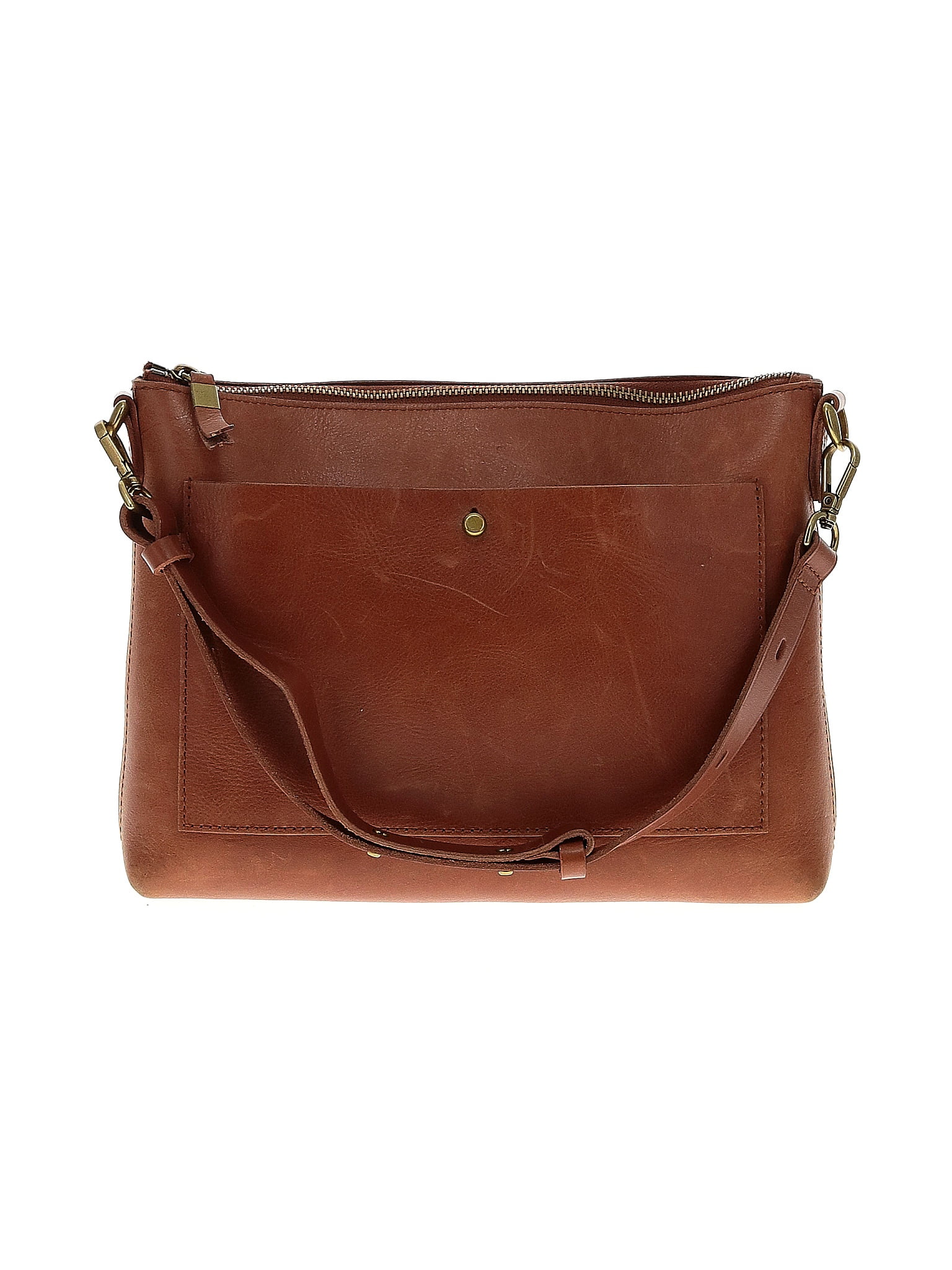 Madewell 100% Leather Solid Brown The Transport Shoulder Crossbody Bag ...