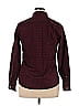 Lands' End 100% Cotton Polka Dots Houndstooth Jacquard Argyle Hearts Burgundy Long Sleeve Button-Down Shirt Size 14 - photo 2