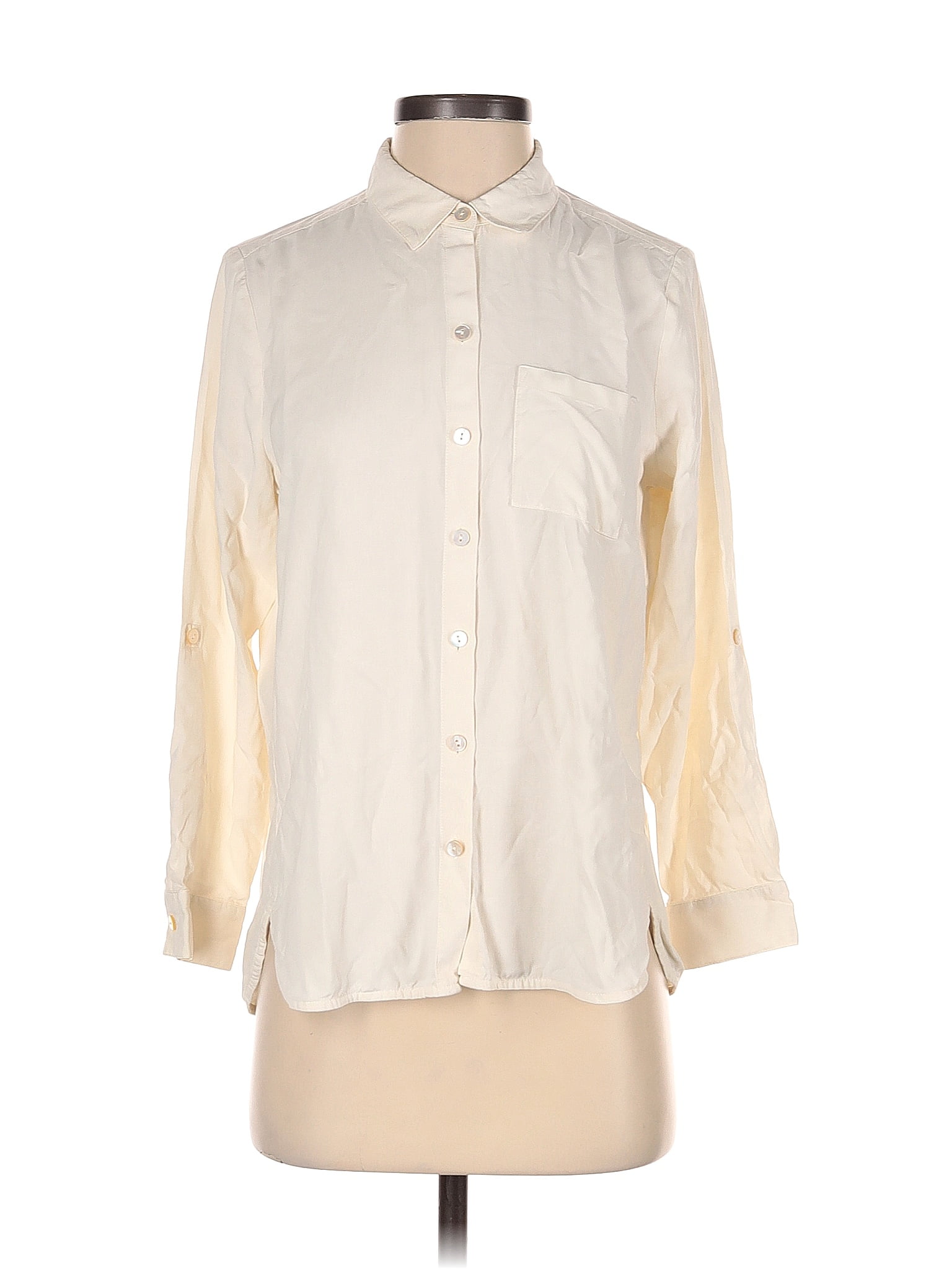 J. Jill Ivory Blouse Size Medium - Gem