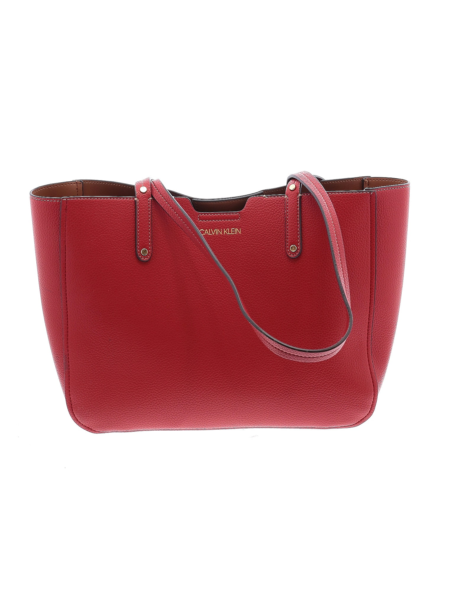 Calvin Klein Solid Red Tote One Size - 68% off | ThredUp