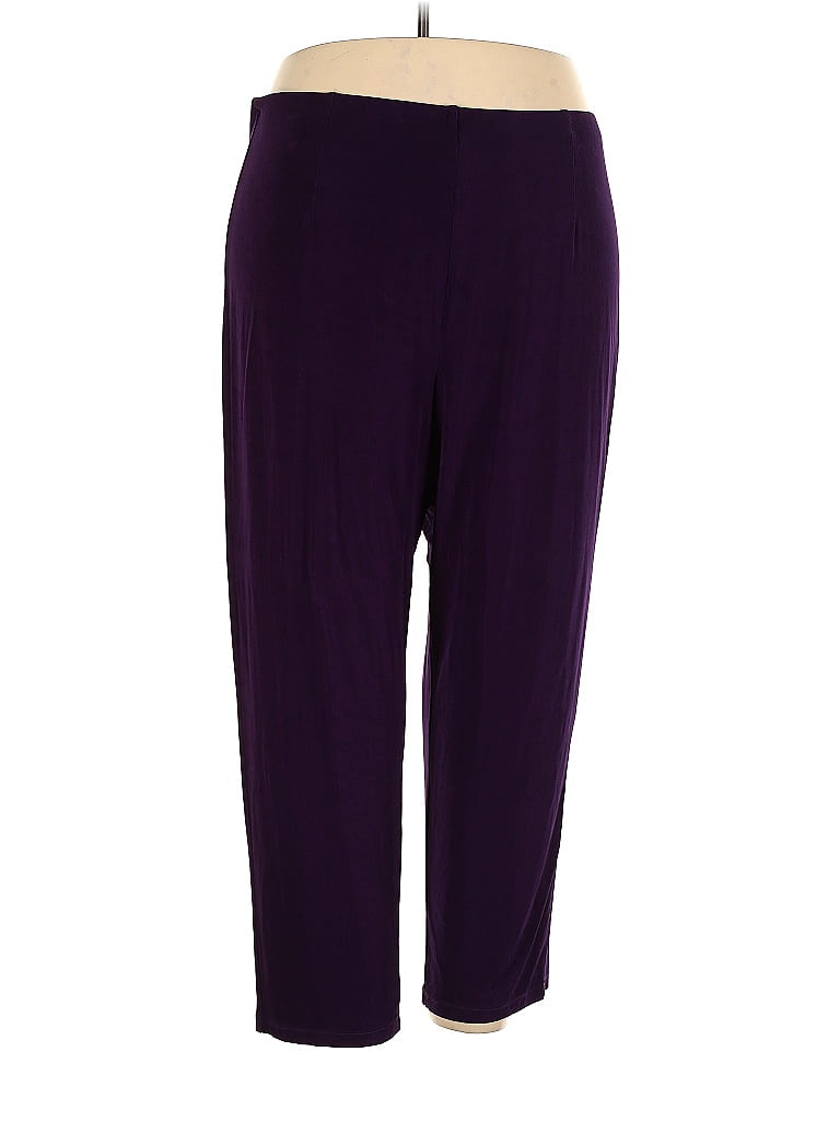 Draper's & Damon's Purple Casual Pants Size 2X (Plus) - photo 1