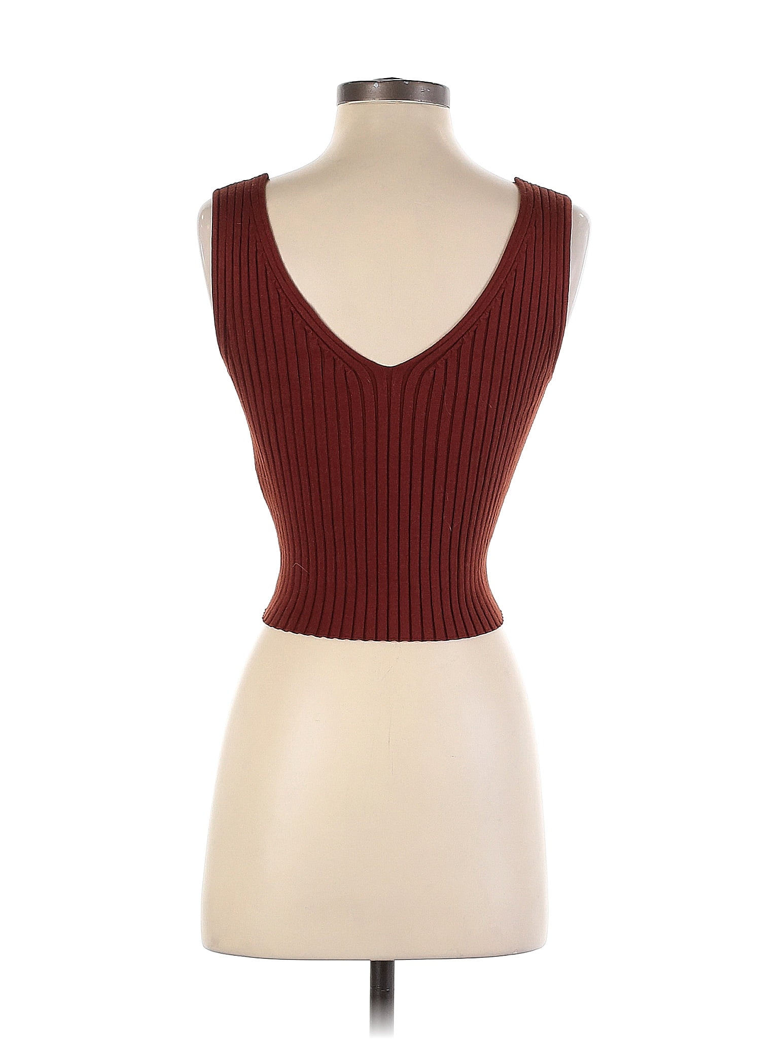 Madewell Solid Brown Burgundy Tank Top Size S - 51% off