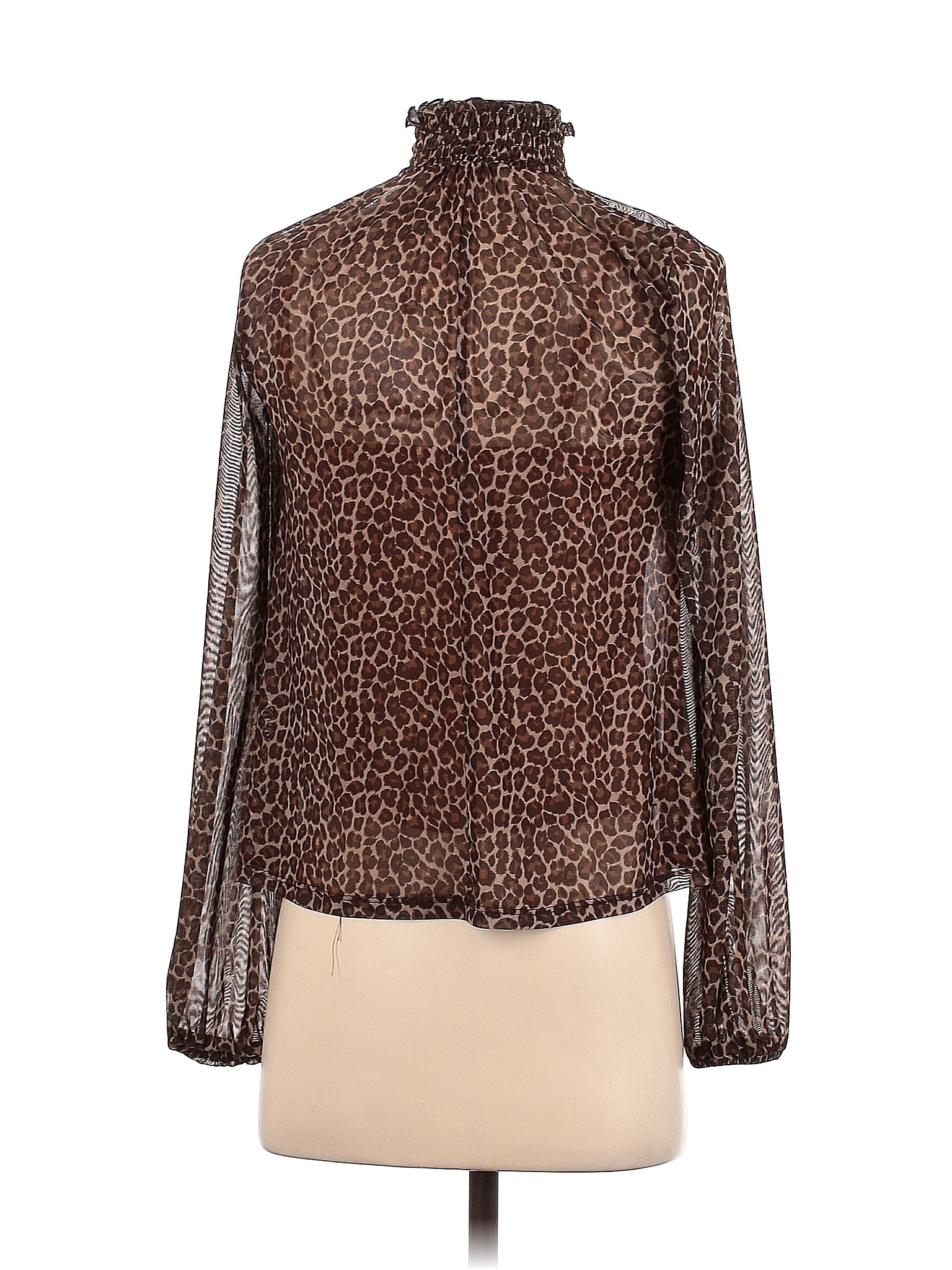 Wild Fable Brown Long Sleeve Blouse Size XS - 46% off
