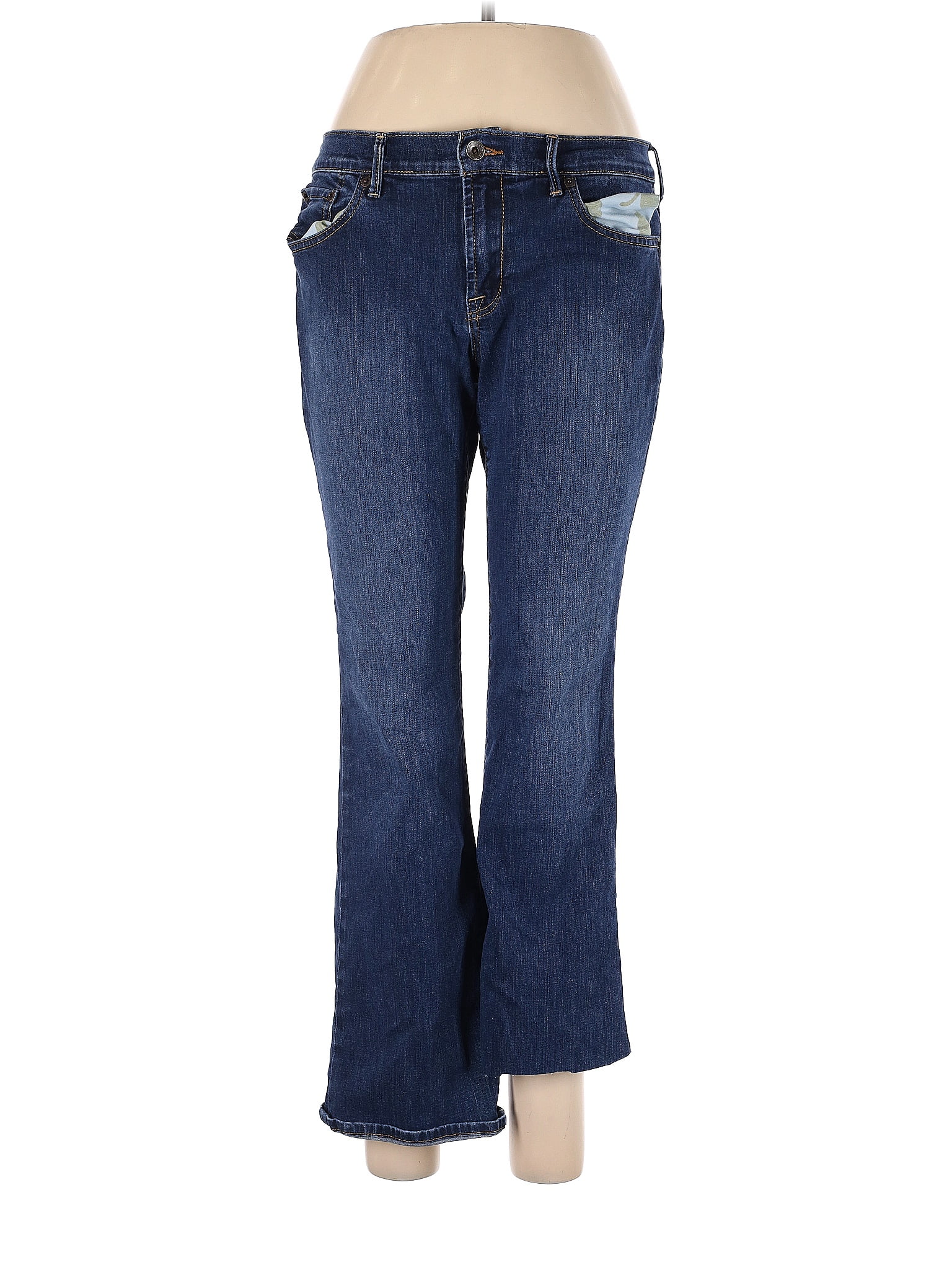 Lucky Brand Solid Blue Jeans Size 10 - 65% off