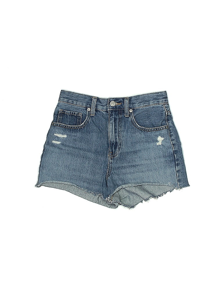 Uniqlo 100% Cotton Blue Denim Shorts Size 12 - photo 1