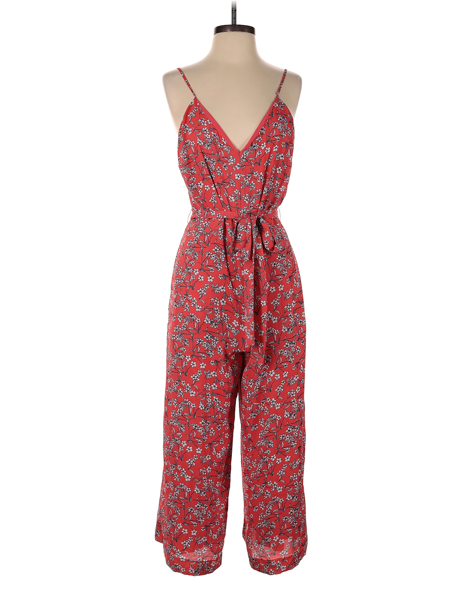 Banana Republic Floral Red Jumpsuit Size 8 74 Off Thredup 4230