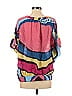 Piko Color Block Pink Short Sleeve Blouse Size S - photo 2