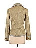 True Meaning Jacquard Damask Tweed Brocade Gold Blazer Size 4 - photo 2