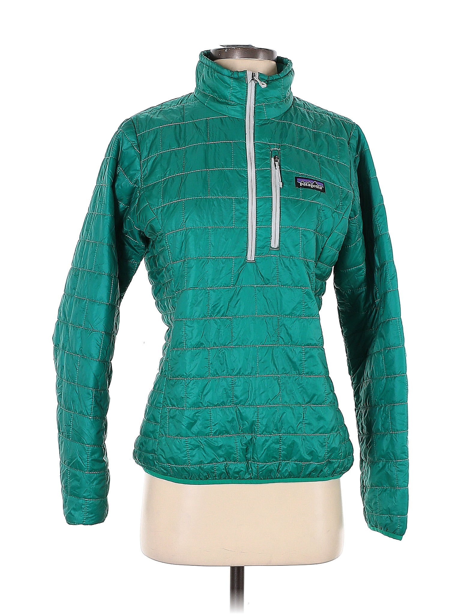 Patagonia 100% Nylon Solid Green Teal Jacket Size S - 72% off