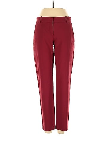Theory Solid Maroon Burgundy Wool Pants Size 4 - 81% off