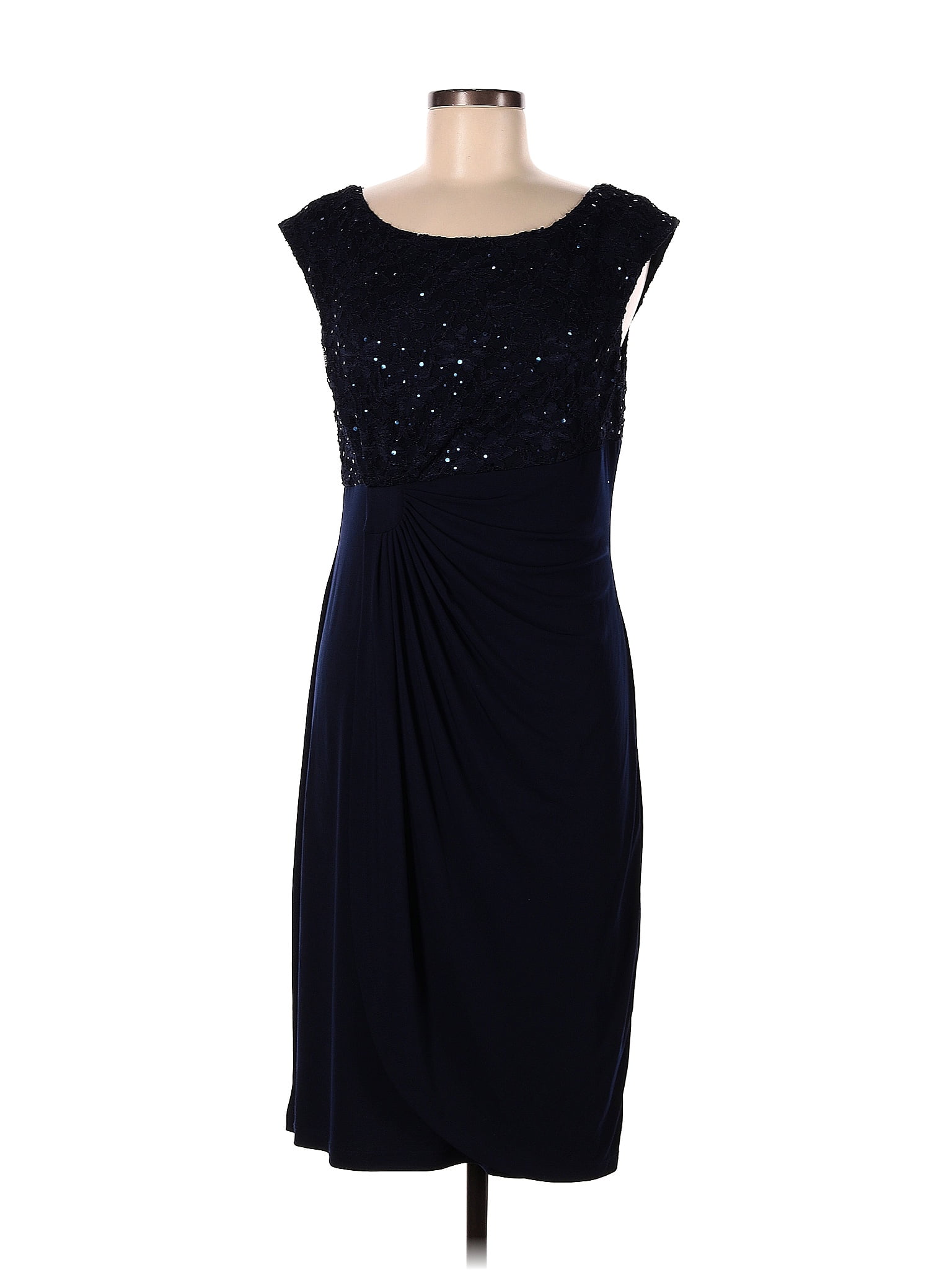 Connected Women's Cowlneck Cocktail Dress Brown Size 12