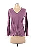 Ann Taylor LOFT Outlet 100% Cotton Purple Long Sleeve T-Shirt Size S - photo 1