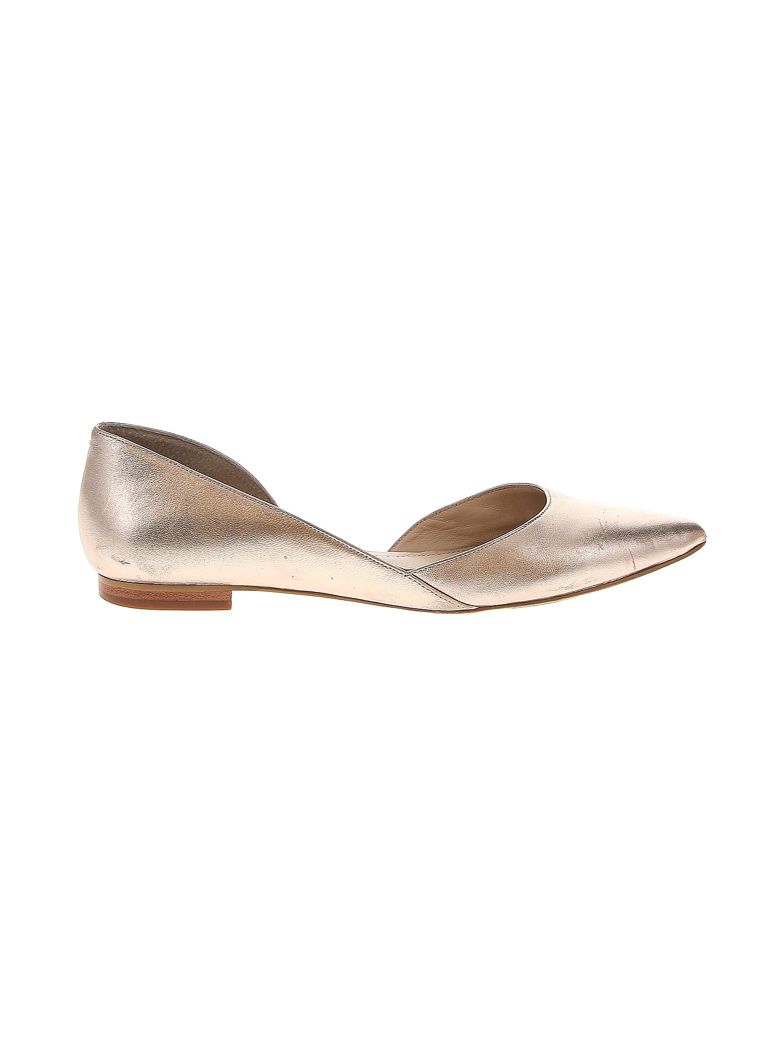 Gold marc fisher ltd 2025 pointy toe dorsay leather flats