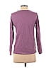 Ann Taylor LOFT Outlet 100% Cotton Purple Long Sleeve T-Shirt Size S - photo 2