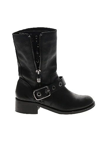 Vince Camuto 100% Leather Solid Black Boots Size 7 - 69% off