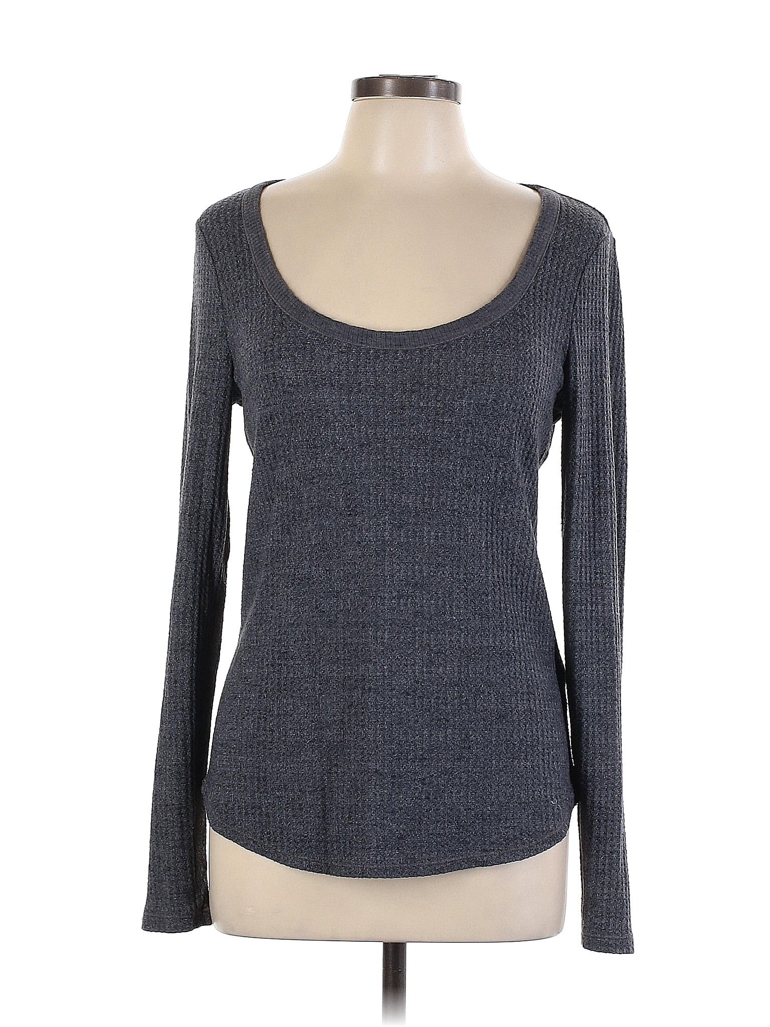 Three Dots Gray Thermal Top Size L 78 off ThredUp