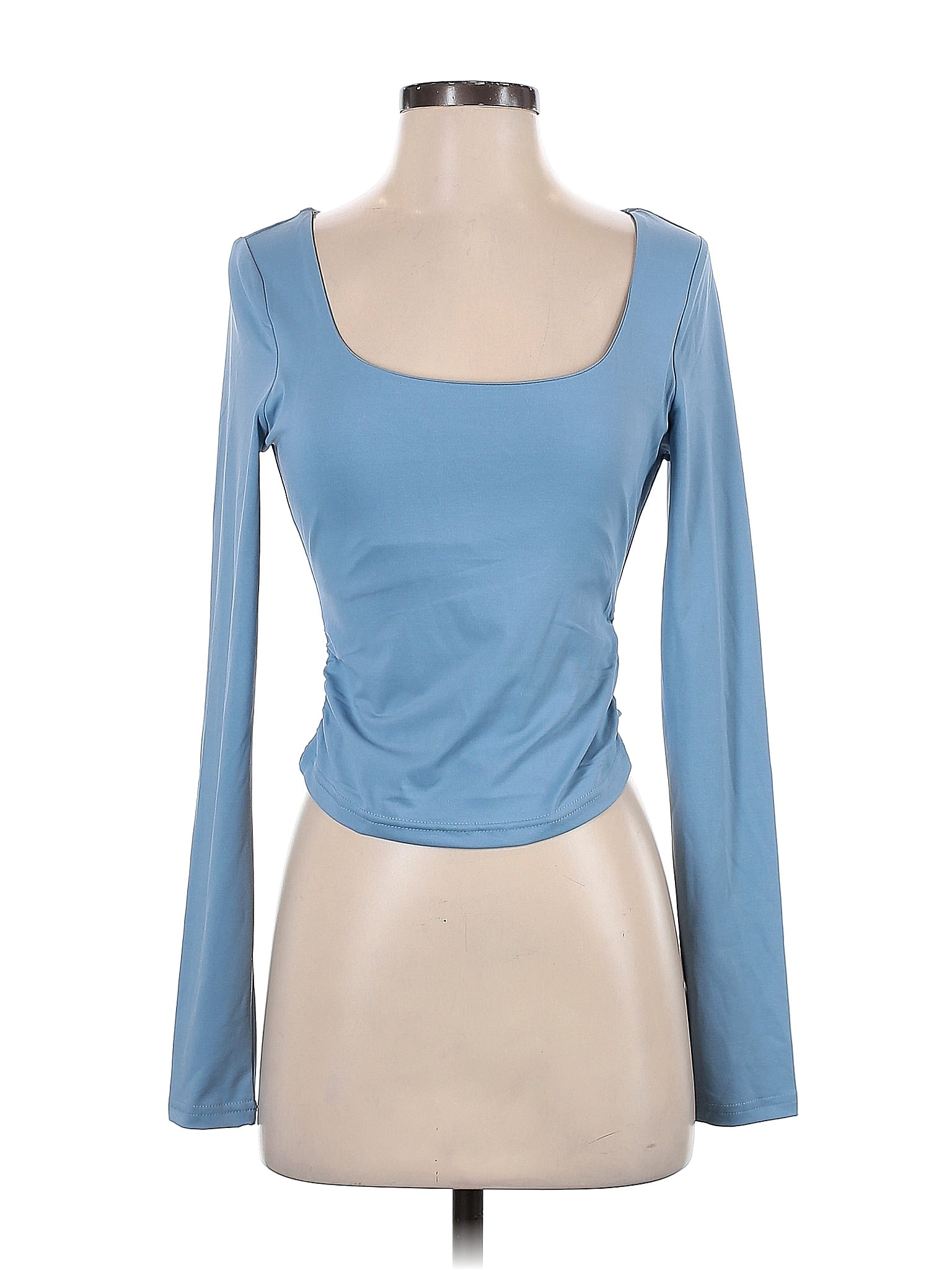 Shein Blue Long Sleeve Top Size M (Tall) - 54% off