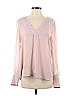 Express 100% Polyester Pink Long Sleeve Blouse Size M - photo 1