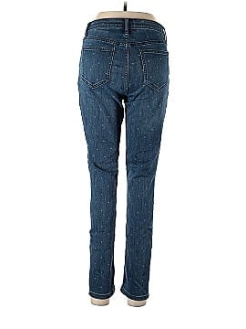 LC Lauren Conrad Jeans Women 8 Blue Denim Girlfriend Cuffed Cropped Stretch