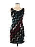 Almost Famous Jacquard Marled Acid Wash Print Tweed Graphic Tie-dye Black Cocktail Dress Size M - photo 1