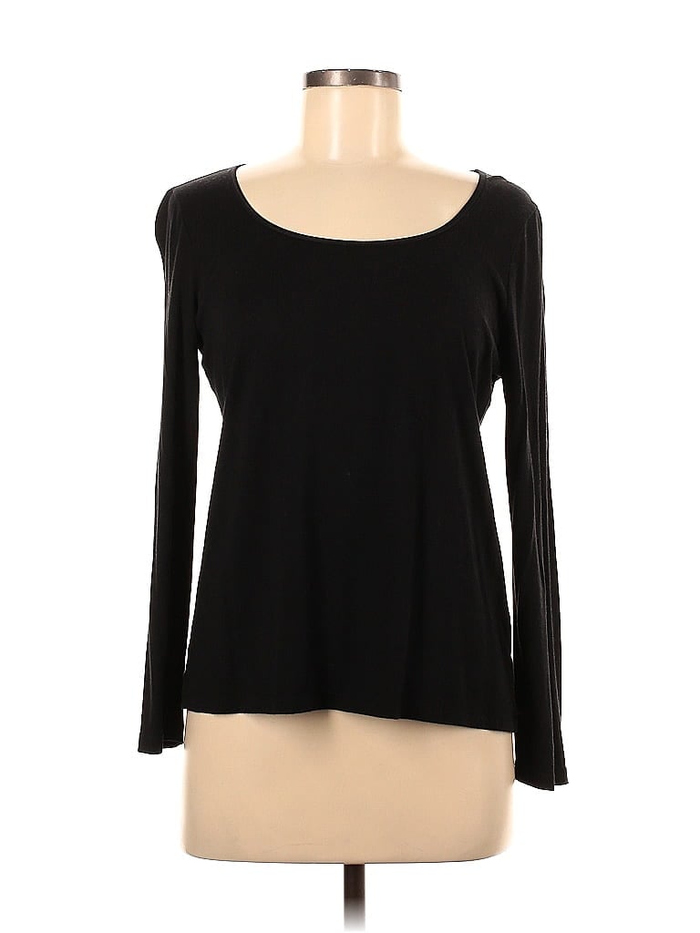 Pre-owned Talbots Long Sleeve Blouse In Black