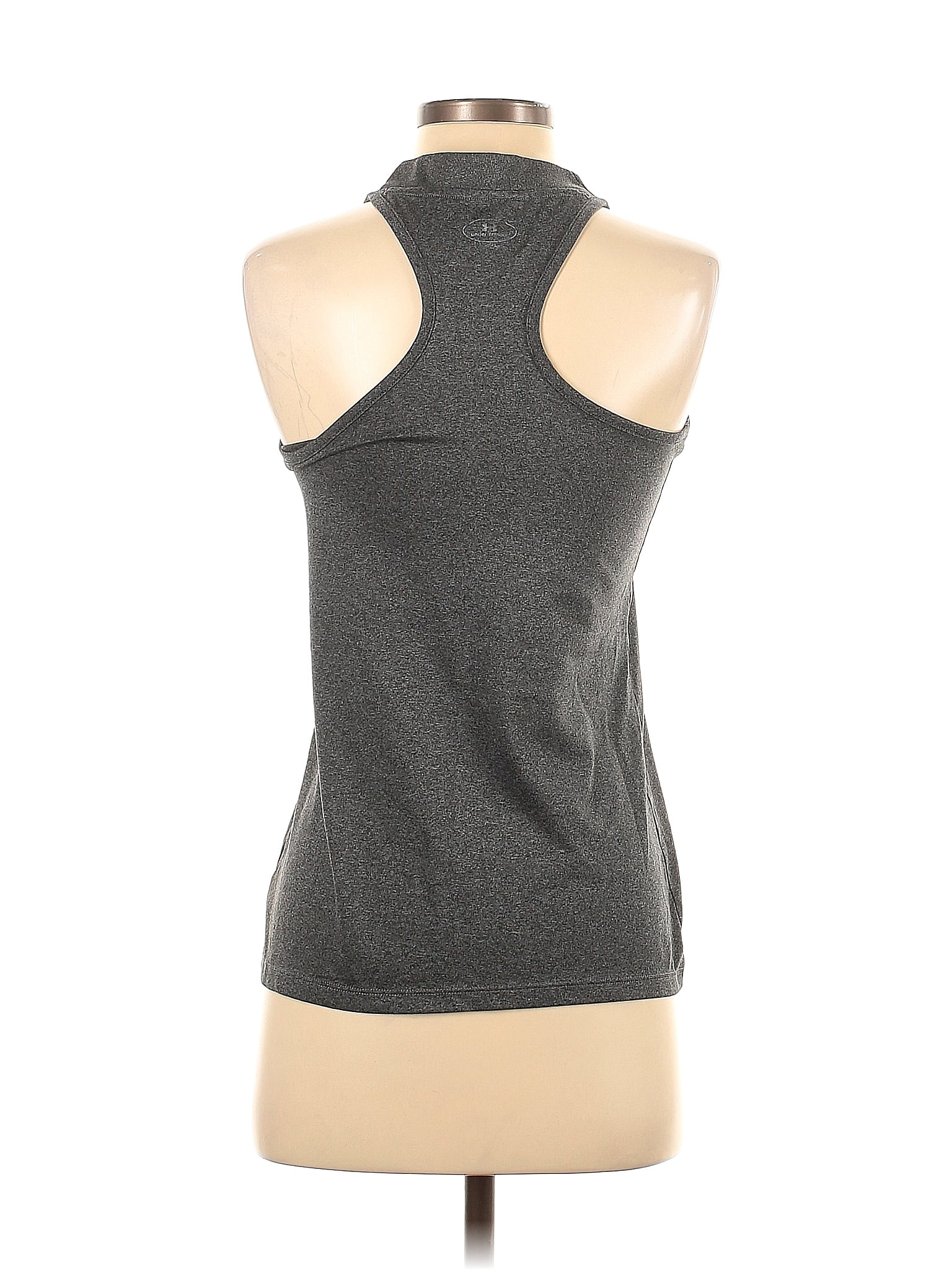 Under Armour 100% Polyester Polka Dots Gray Active Tank Size S - 43% off