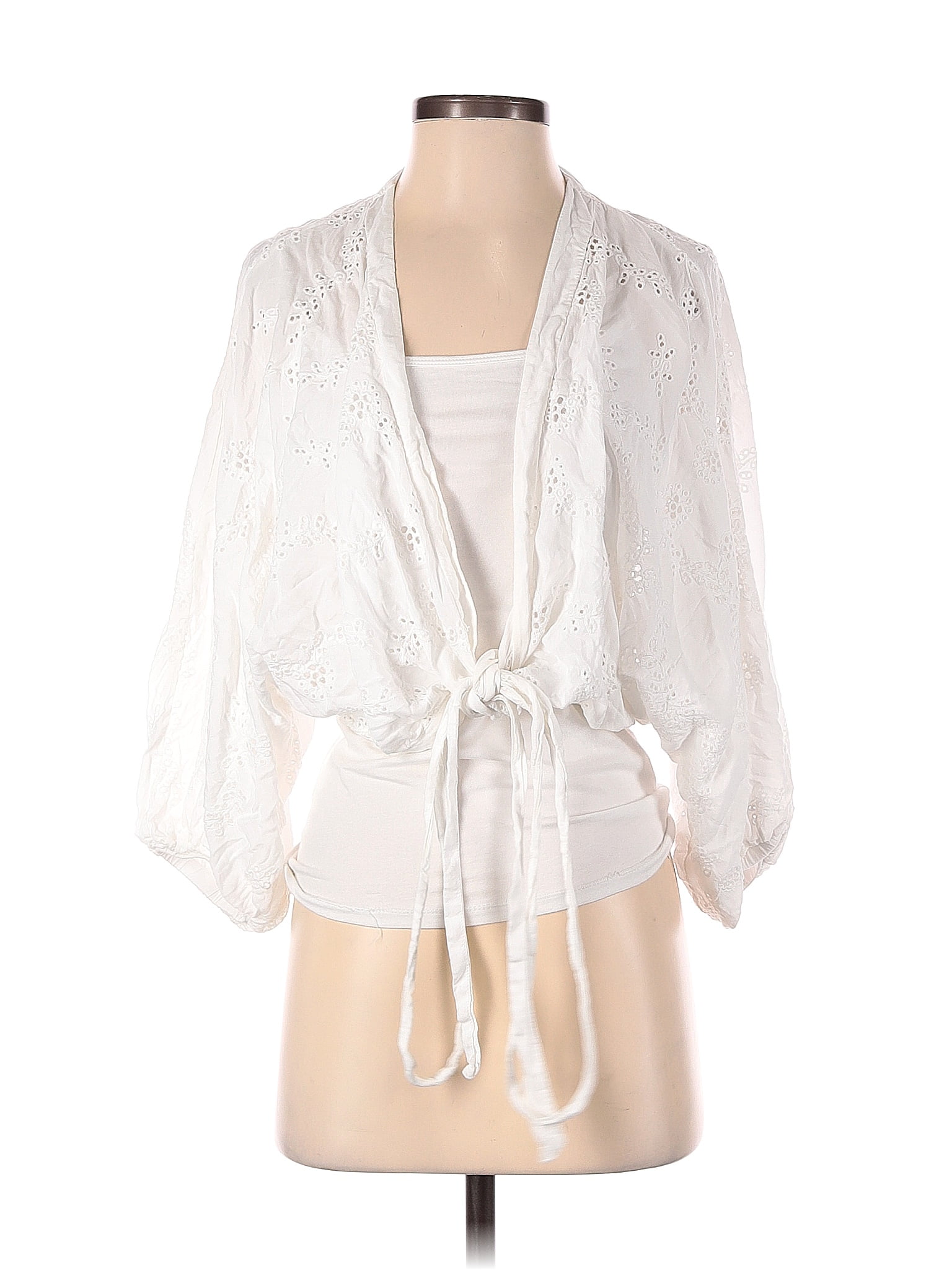 YFB White Long Sleeve Blouse Size XS 78 off ThredUp