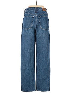 Madewell Baggy Straight Jeans in Dark Worn Indigo Wash (view 2)