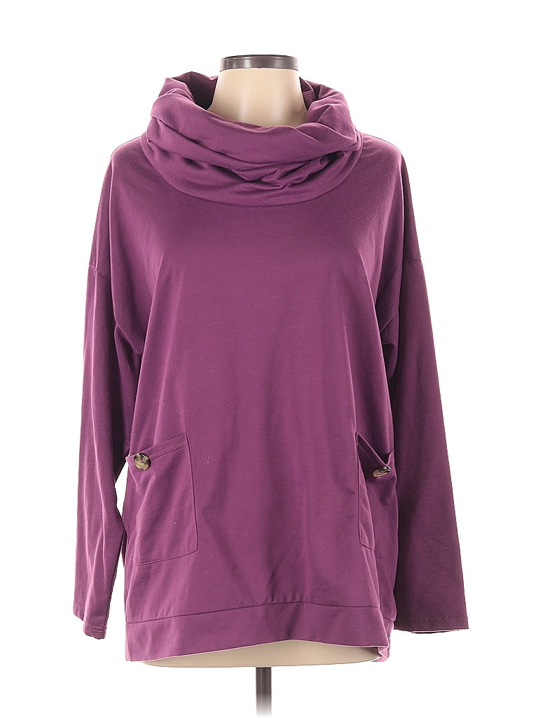 Doublju 100% Polyester Purple Sweatshirt Size L - photo 1